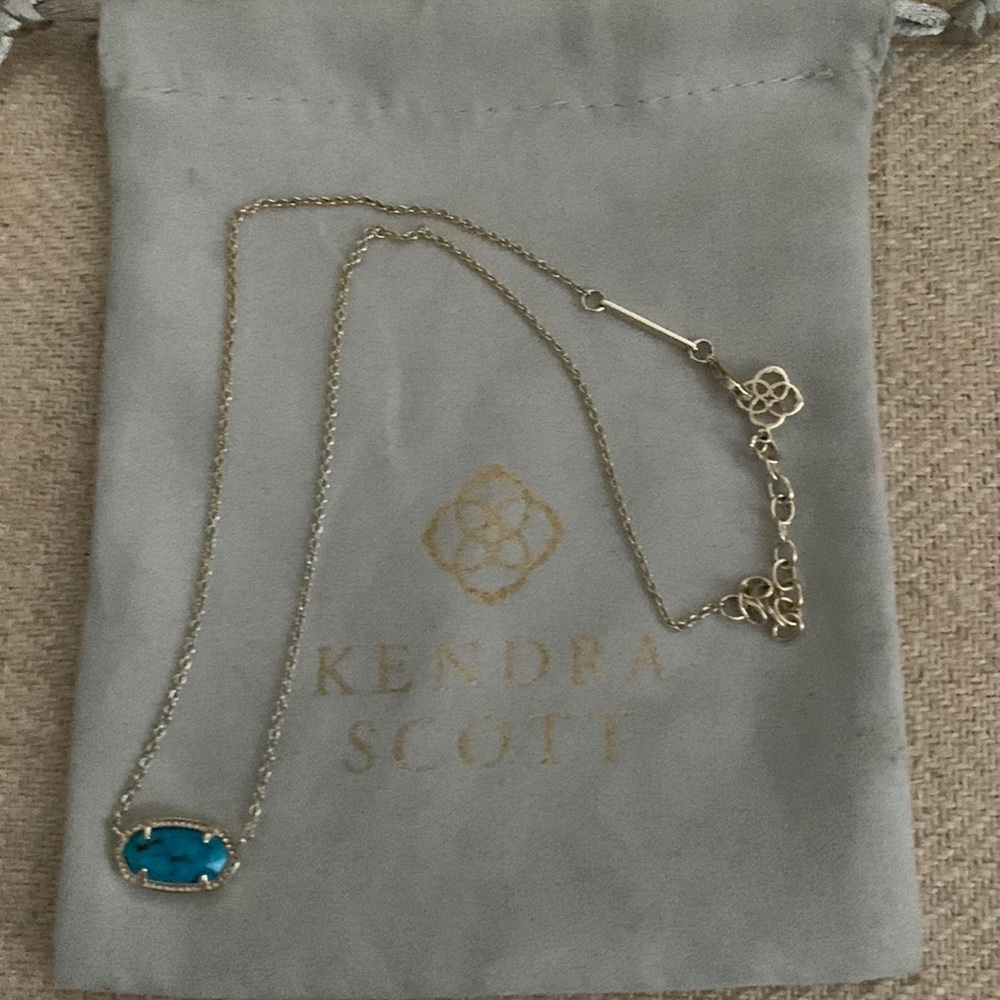 Kendra Scott turquoise gold necklace